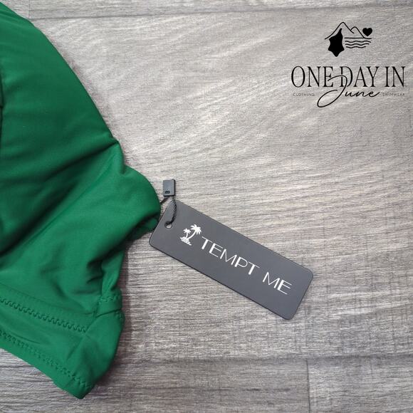 Tempt Me High Waist Molded Cup Bikini Swimsuit Size L - Picture 4 of 7